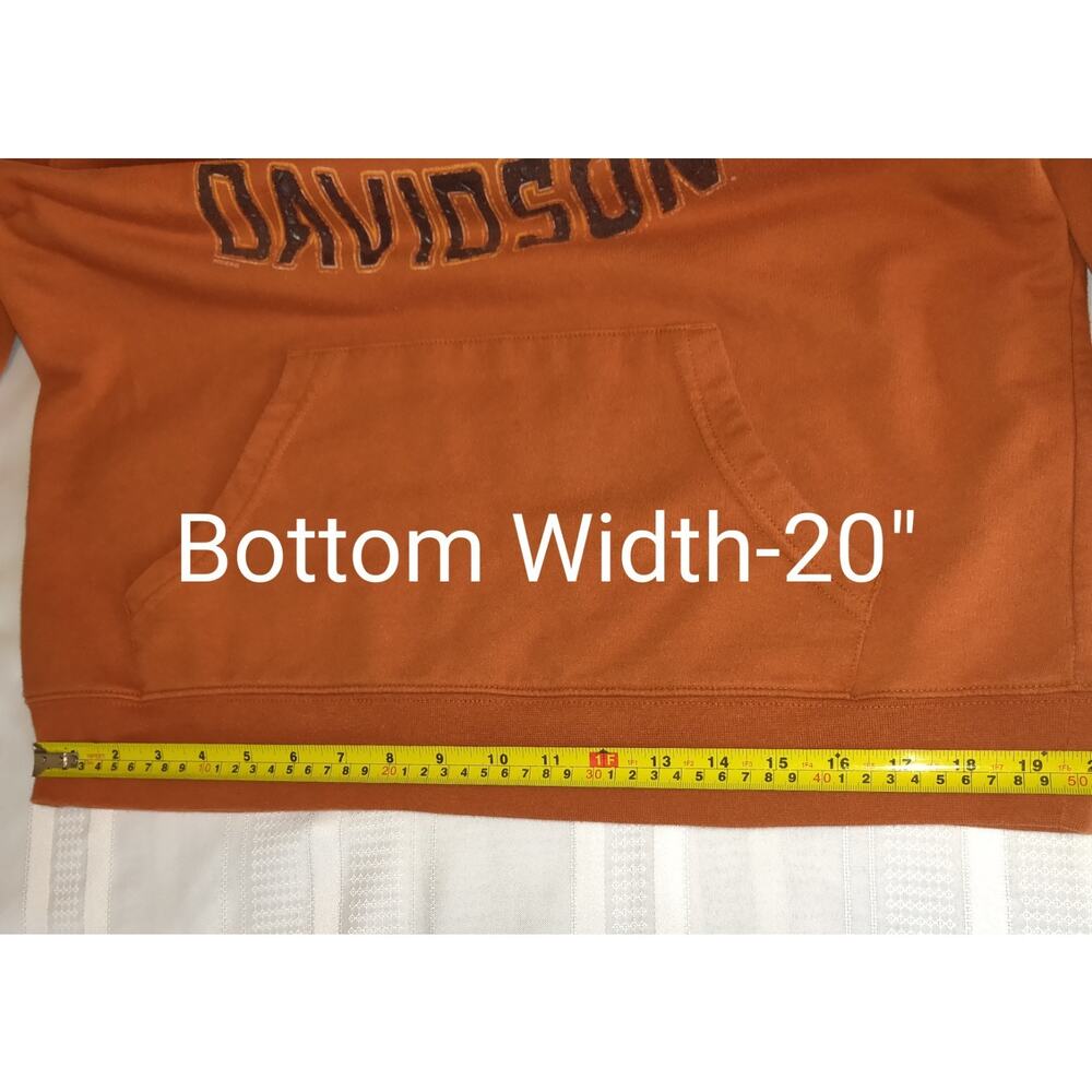 Harley Davidson Hoodie Sweatshirt Pullover Adult Orange Colorado Fanatics M - Picture 14 of 16